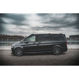 Накладки сплиттеры на пороги на Mercedes V W447 AMG-Line рестайл